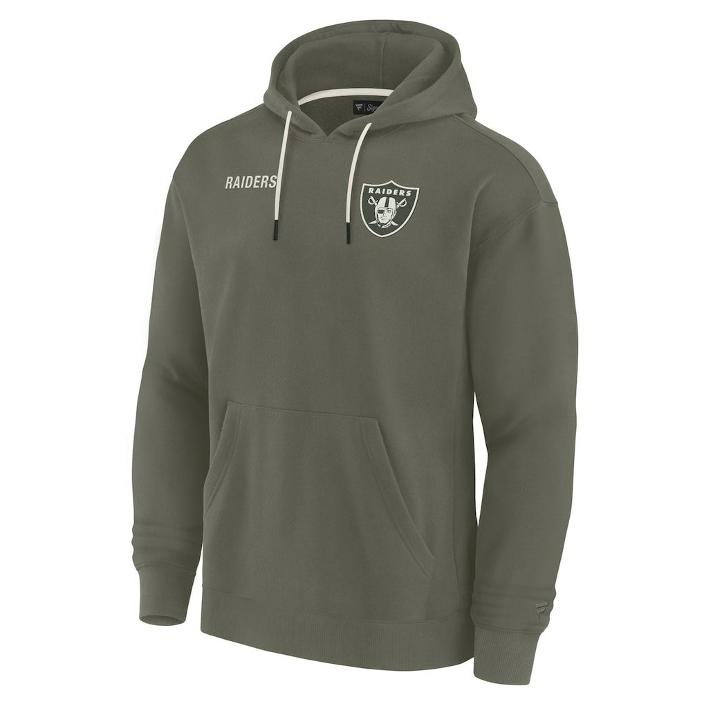 Las Vegas Raiders Unisex Elements Super Soft Fleece Pullover Hoodie Olive