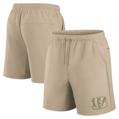 Cincinnati Bengals Unisex Elements Super Soft Fleece Shorts Khaki