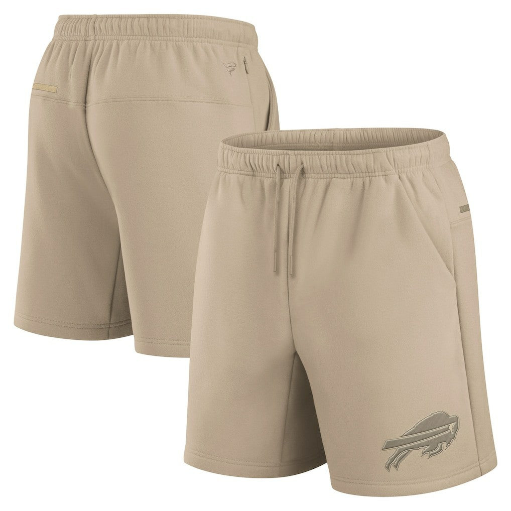 Buffalo Bills Unisex Elements Super Soft Fleece Shorts Khaki