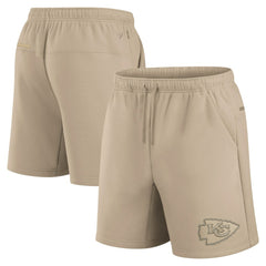 Kansas City Chiefs Unisex Elements Super Soft Fleece Shorts Khaki