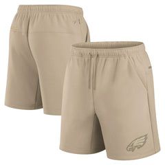 Philadelphia Eagles Unisex Elements Super Soft Fleece Shorts Khaki