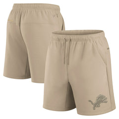 Detroit Lions Unisex Elements Super Soft Fleece Shorts Khaki