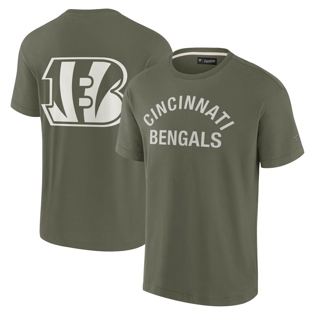 Cincinnati Bengals Unisex Elements Super Soft Short Sleeve T-Shirt Olive