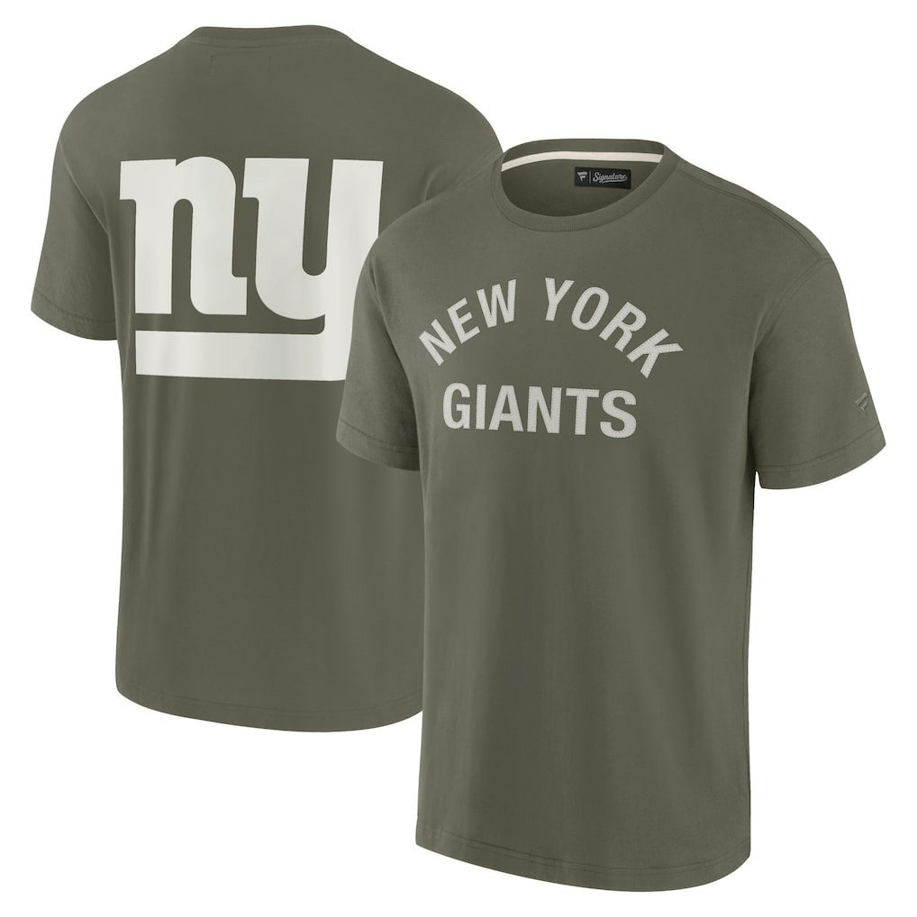 New York Giants Unisex Elements Super Soft Short Sleeve T-Shirt Olive