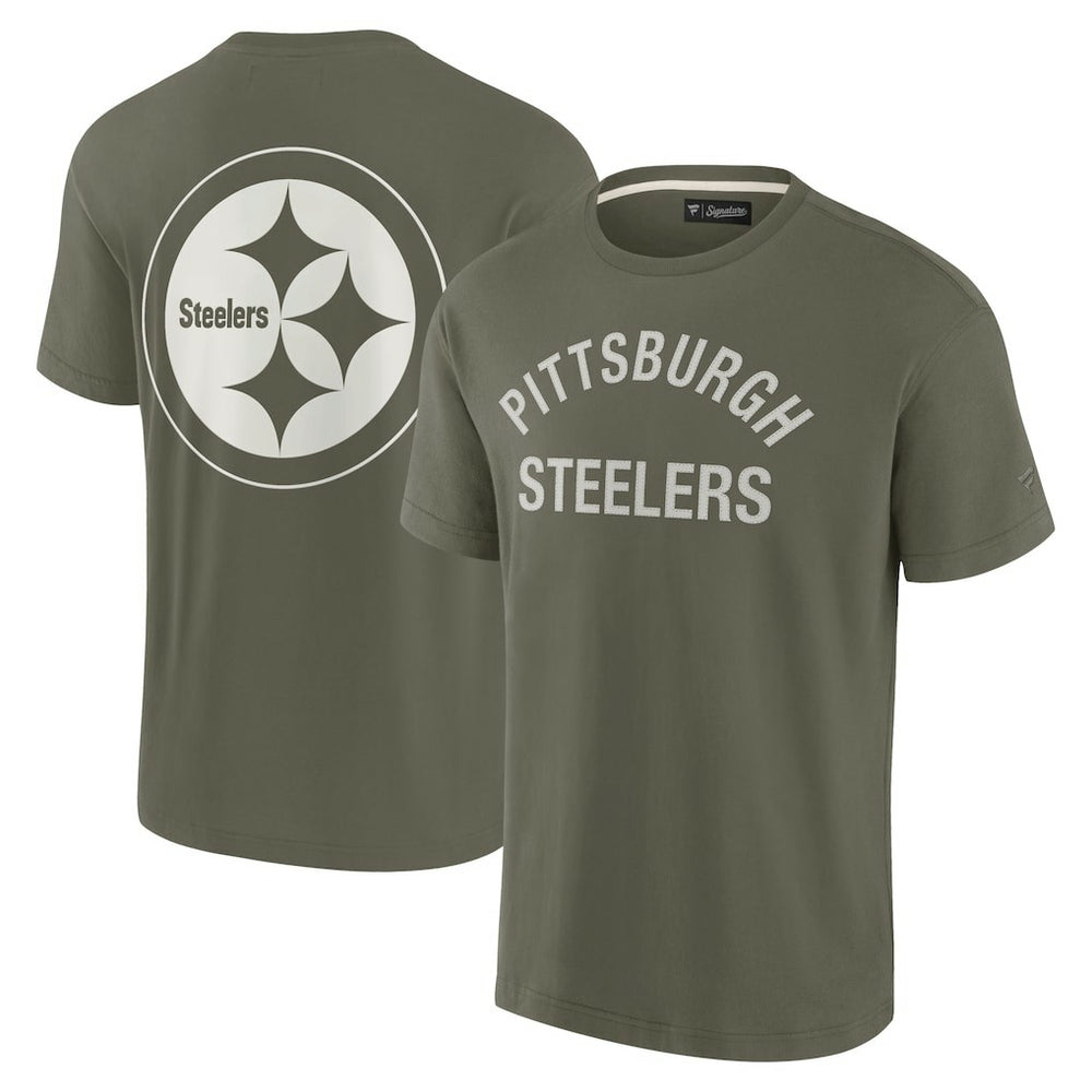 Pittsburgh Steelers Unisex Elements Super Soft Short Sleeve T-Shirt Olive