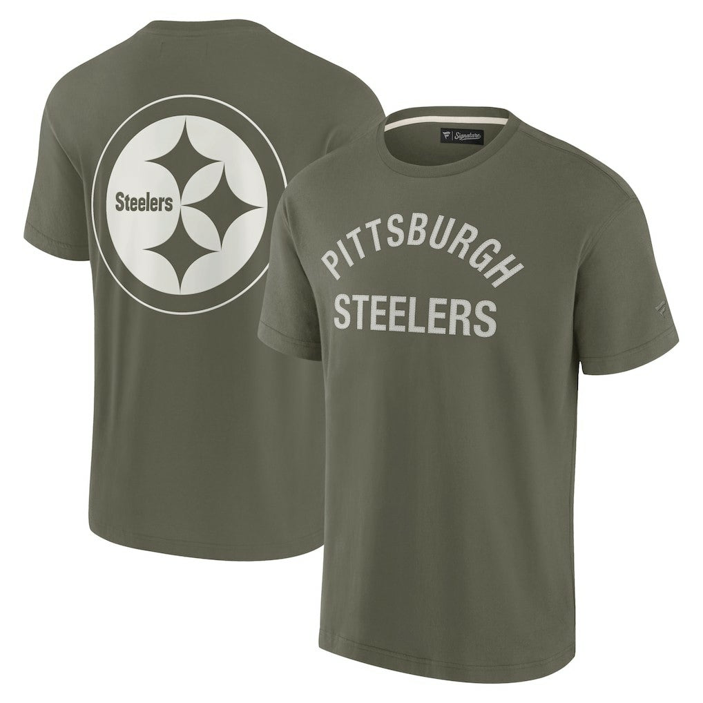 Pittsburgh Steelers Unisex Elements Super Soft Short Sleeve T-Shirt Olive
