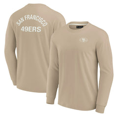 San Francisco 49ers Unisex Elements Super Soft Long Sleeve T-Shirt Khaki