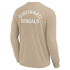 Cincinnati Bengals Unisex Elements Super Soft Long Sleeve T-Shirt Khaki