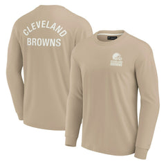 Cleveland Browns Unisex Elements Super Soft Long Sleeve T-Shirt Khaki