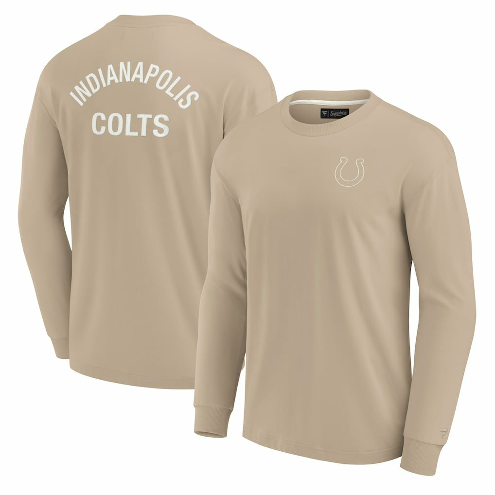 Indianapolis Colts Unisex Elements Super Soft Long Sleeve T-Shirt Khaki