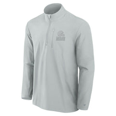 Cleveland Browns Front Office Micro Tonal Quarter-Zip Pullover Gray