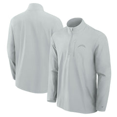 Los Angeles Chargers Front Office Micro Tonal Quarter-Zip Pullover Gray