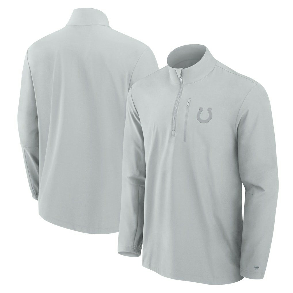 Indianapolis Colts Front Office Micro Tonal Quarter-Zip Pullover Gray