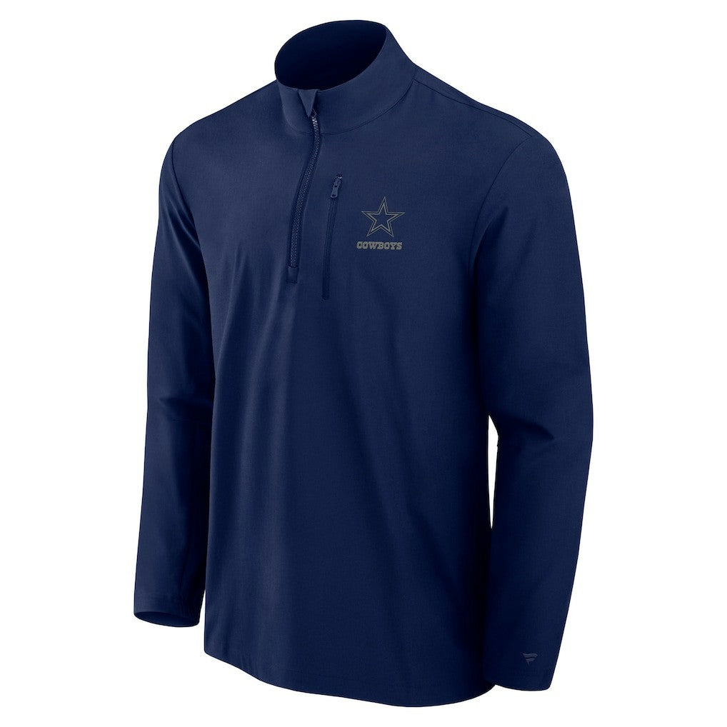 Dallas Cowboys Front Office Micro Tonal Quarter-Zip Pullover Navy