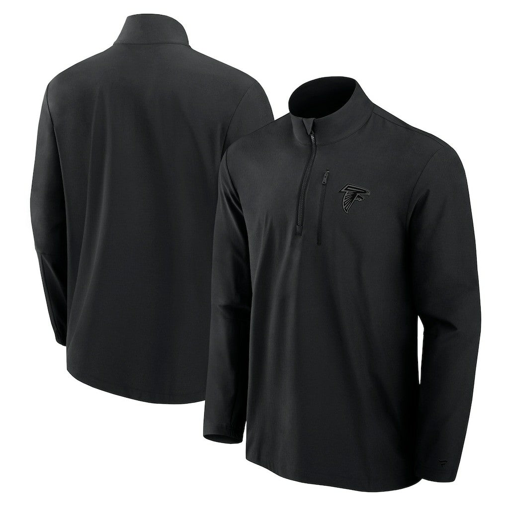 Atlanta Falcons Front Office Micro Tonal Quarter-Zip Pullover Black