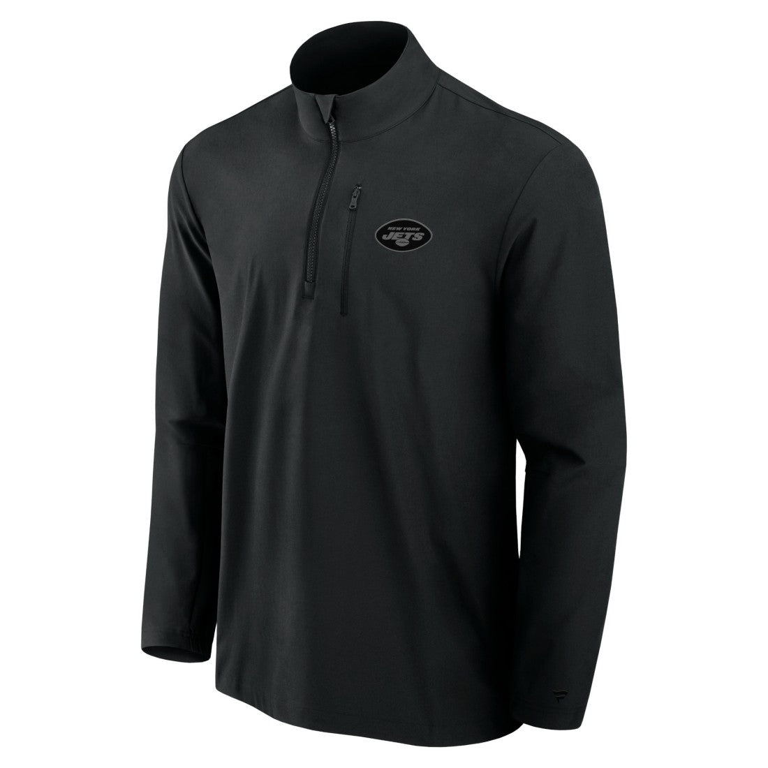 New York Jets Front Office Micro Tonal Quarter-Zip Pullover Black