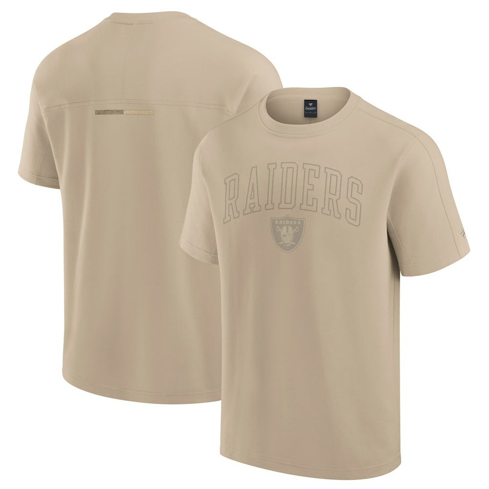 Las Vegas Raiders Unisex Elements Heavyweight Tri-Blend T-Shirt Khaki