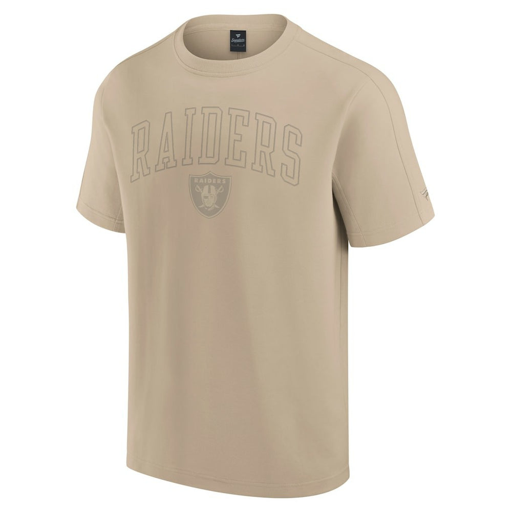 Las Vegas Raiders Unisex Elements Heavyweight Tri-Blend T-Shirt Khaki