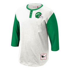New York Jets Legacy Slub Henley 3/4 Sleeve T-Shirt White