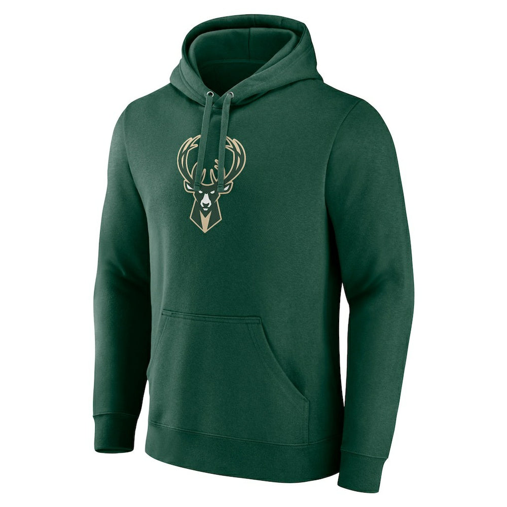 Milwaukee Bucks Primary Logo Pullover Hoodie Hunter Green