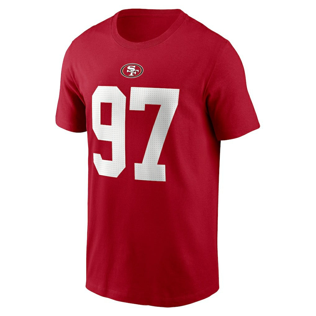 Nick Bosa San Francisco 49ers Player Name & Number T-Shirt Scarlet