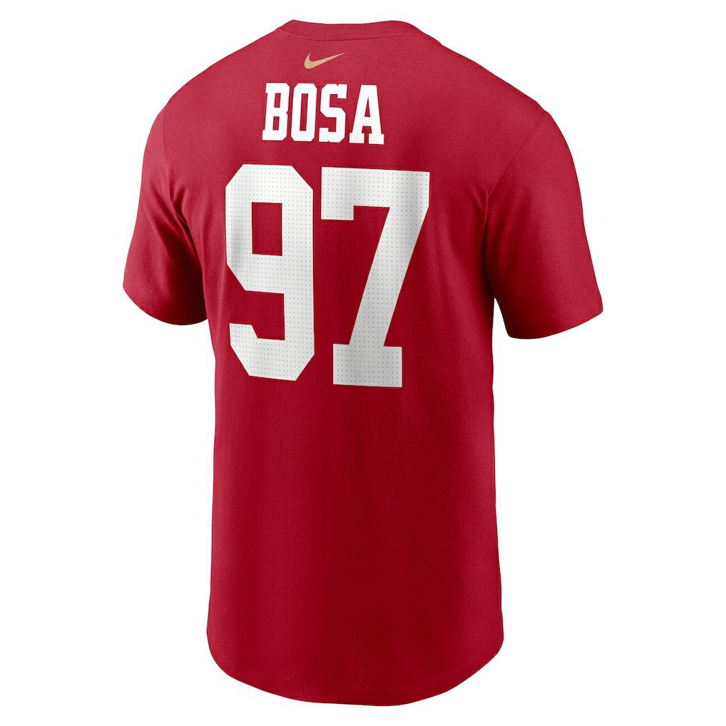 Nick Bosa San Francisco 49ers Player Name & Number T-Shirt Scarlet