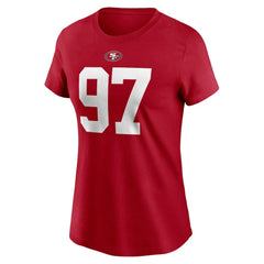 Nick Bosa San Francisco 49ers Women's Player Name & Number T-Shirt Scarlet