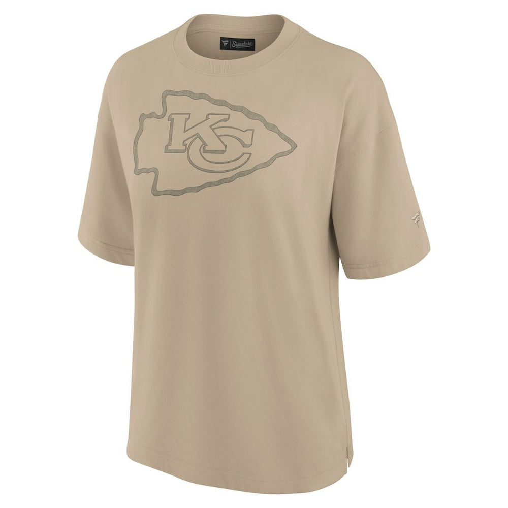 Kansas City Chiefs Women's Oversized Elements T-Shirt Khaki