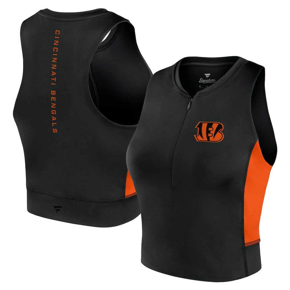 Cincinnati Bengals Women's Studio Fitted Gym Tank Top Black