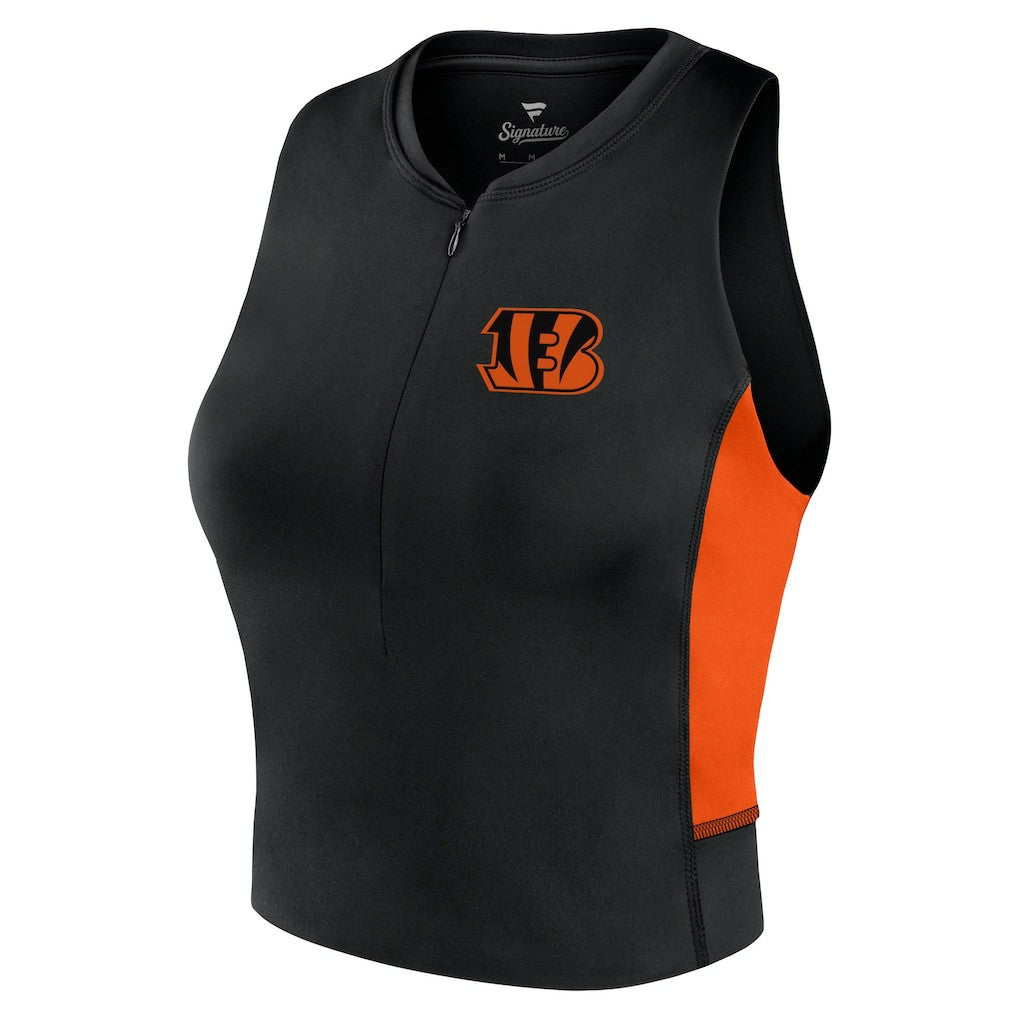 Cincinnati Bengals Women's Studio Fitted Gym Tank Top Black
