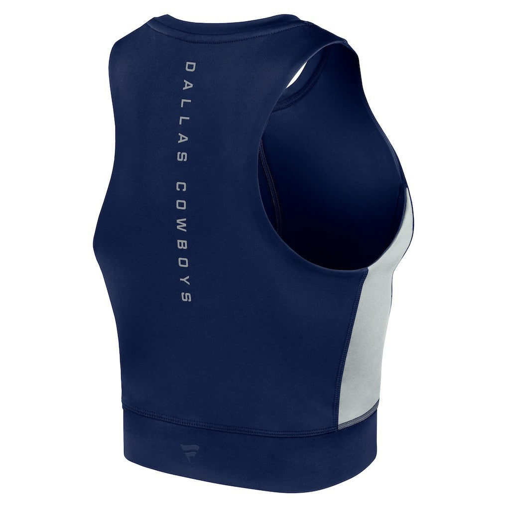 Dallas Cowboys Women's Studio Fitted Gym Tank Top Navy