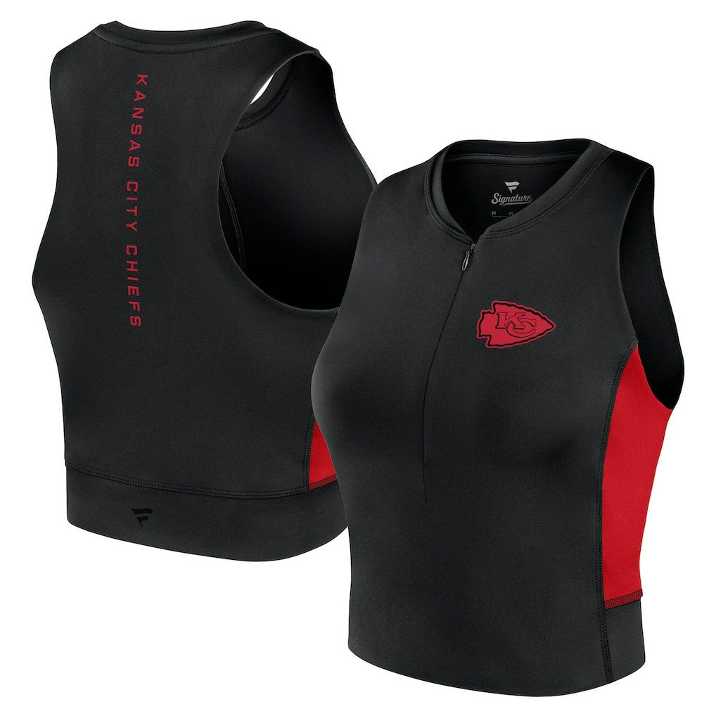 Kansas City Chiefs Women's Studio Fitted Gym Tank Top Black