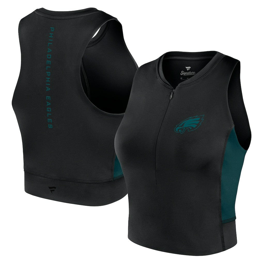 Philadelphia Eagles Women's Studio Fitted Gym Tank Top Black
