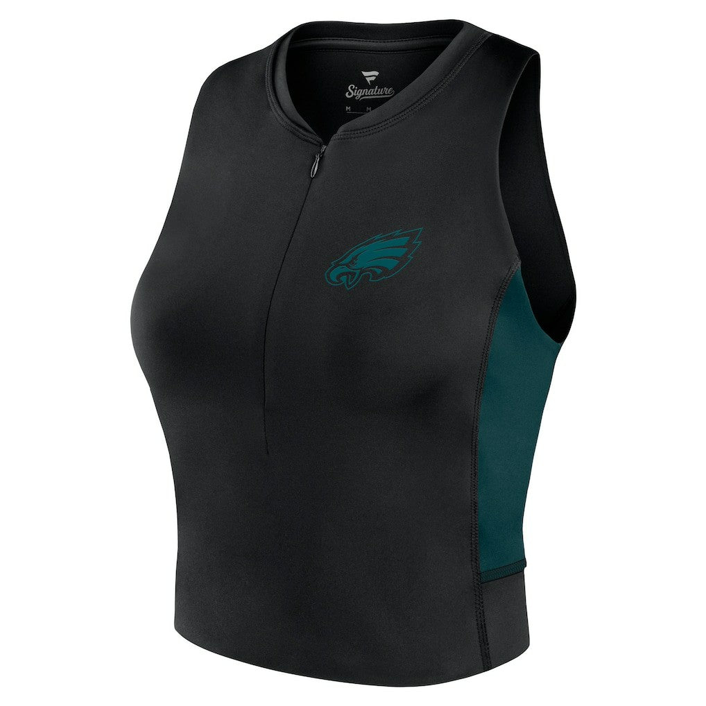 Philadelphia Eagles Women's Studio Fitted Gym Tank Top Black