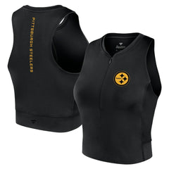 Pittsburgh Steelers Women's Studio Fitted Gym Tank Top Black