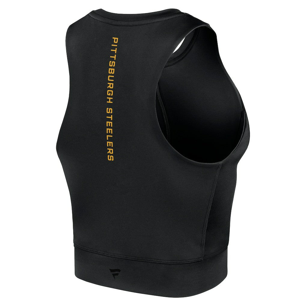 Pittsburgh Steelers Women's Studio Fitted Gym Tank Top Black