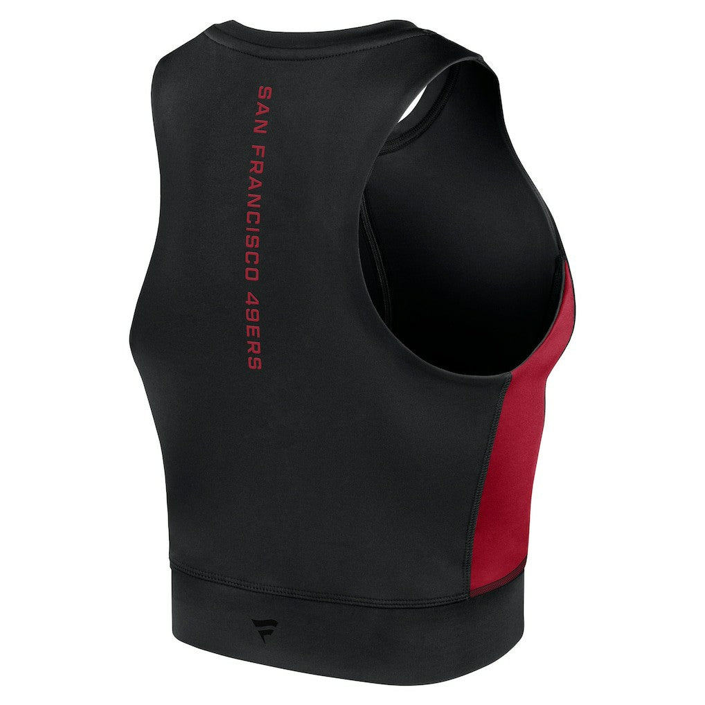 San Francisco 49ers Women's Studio Fitted Gym Tank Top Black