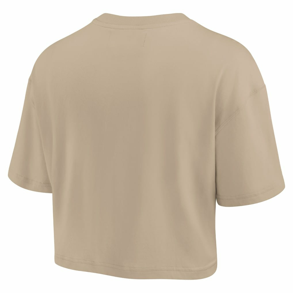 Buffalo Bills Women's Elements Super Soft Boxy Cropped T-Shirt Khaki