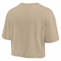 Buffalo Bills Women's Elements Super Soft Boxy Cropped T-Shirt Khaki