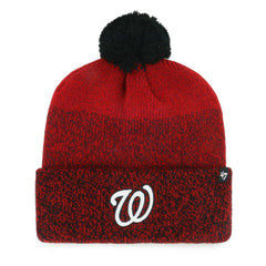 Washington Nationals '47 Darkfreeze Cuffed Knit Hat with Pom - Red Hats