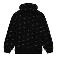 NHL Boston Bruins Mitchell & Ness 100th Anniversary Allover Print Pullover Hoodie - Black