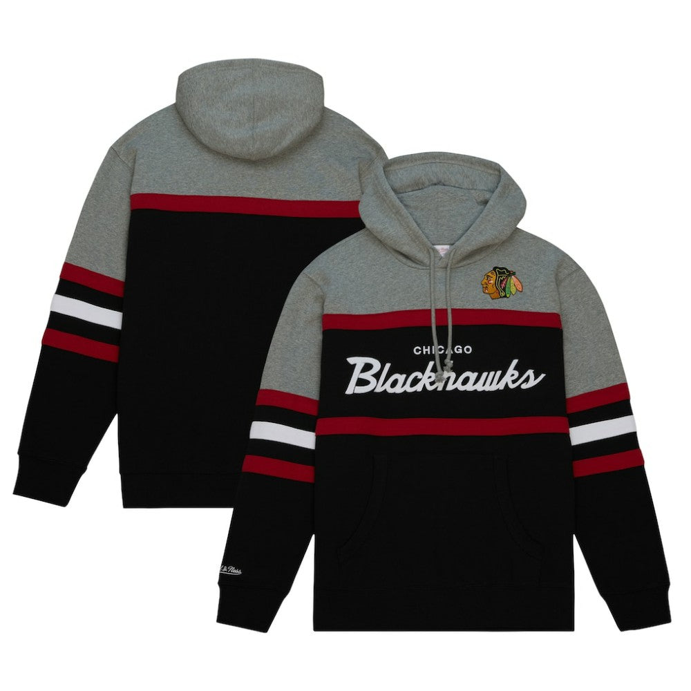 NHL Chicago Blackhawks Head Coach Pullover Hoodie - Black/Gray