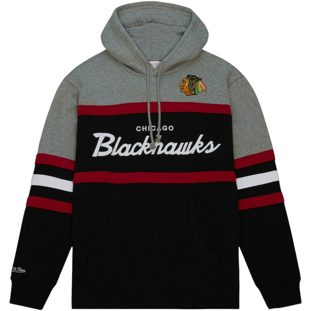 NHL Chicago Blackhawks Head Coach Pullover Hoodie - Black/Gray
