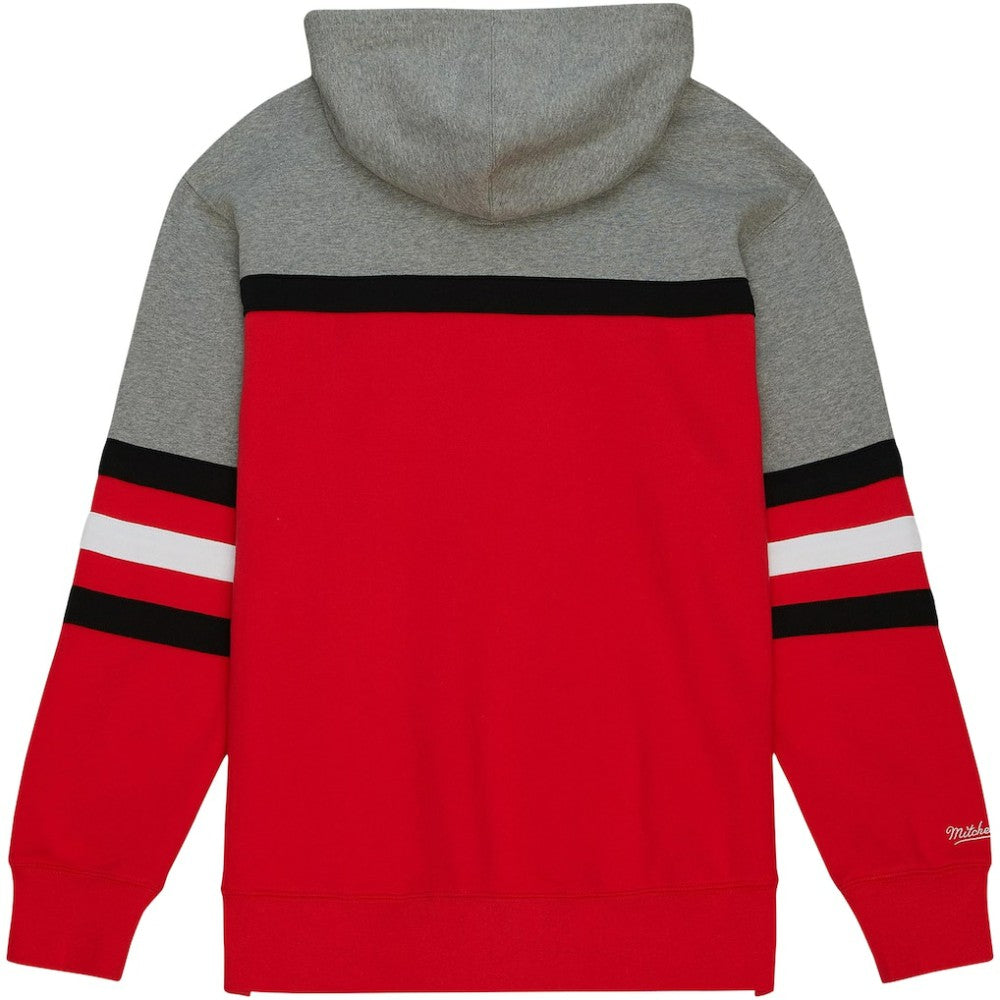 NHL Carolina Hurricanes Head Coach Pullover Hoodie - Red/Gray