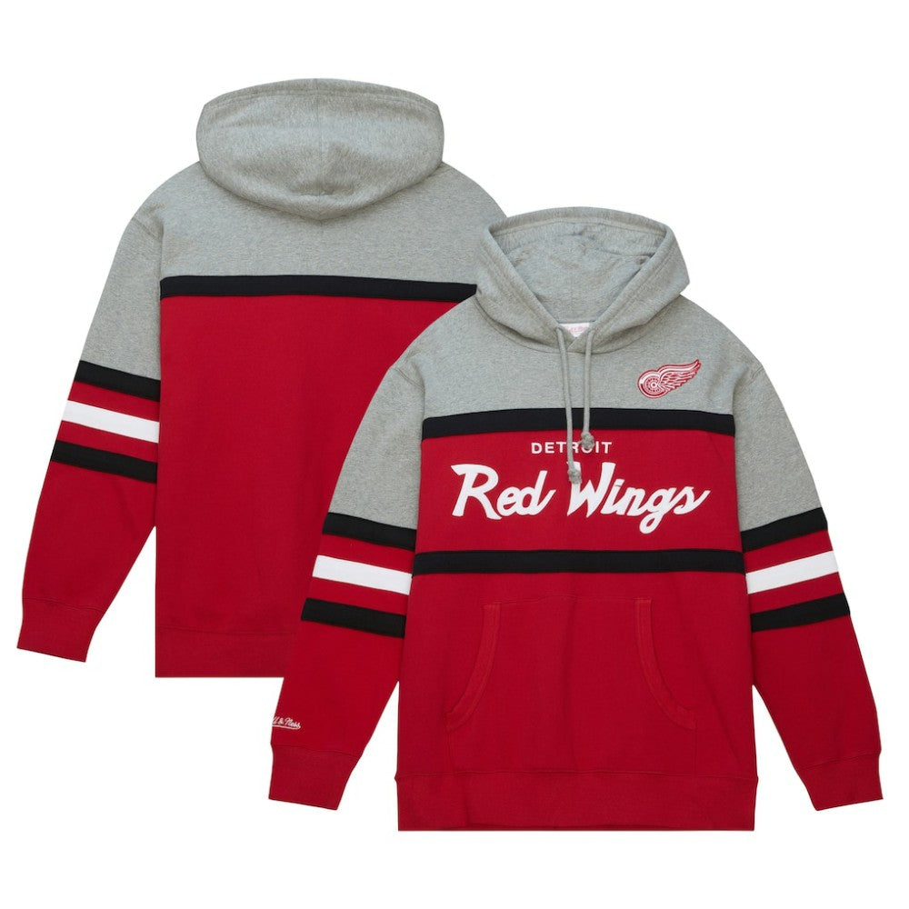 NHL Detroit Red Wings Head Coach Pullover Hoodie - Red/Gray