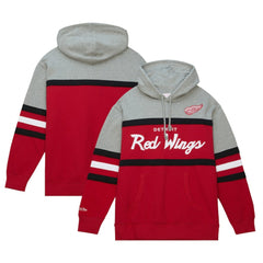 NHL Detroit Red Wings Head Coach Pullover Hoodie - Red/Gray