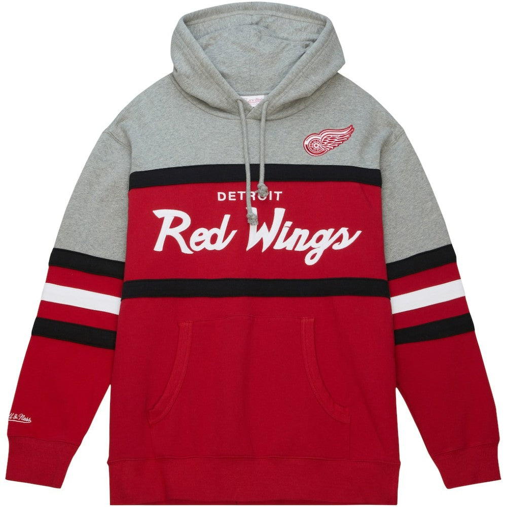 NHL Detroit Red Wings Head Coach Pullover Hoodie - Red/Gray