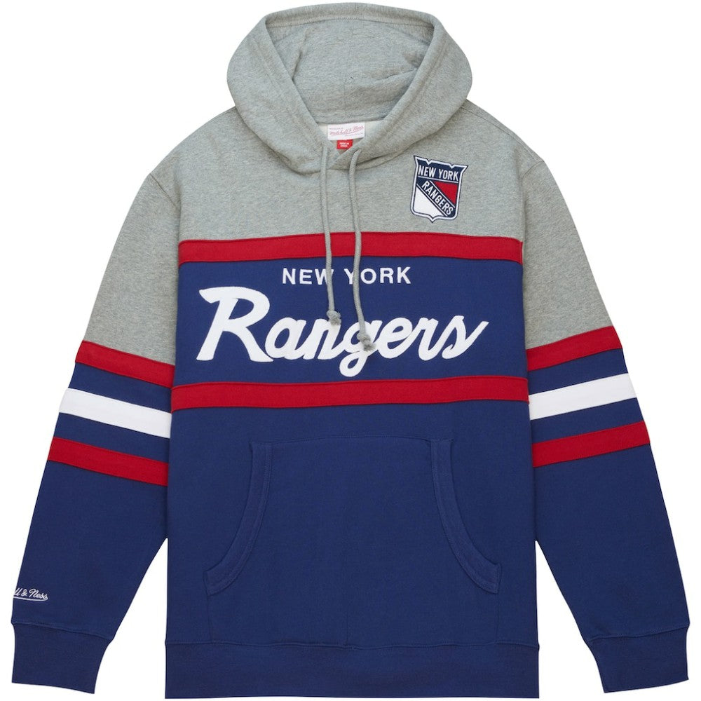 NHL New York Rangers Head Coach Pullover Hoodie - Blue/Gray