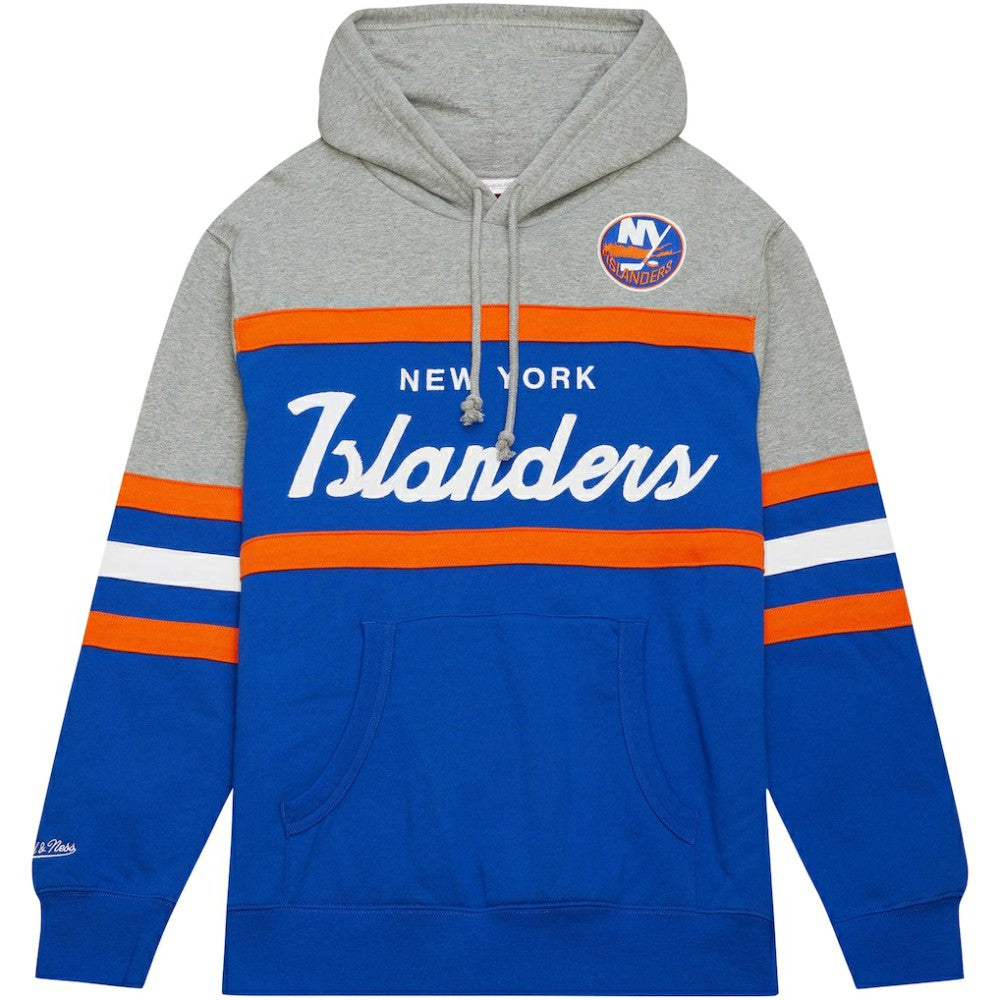 NHL New York Islanders Head Coach Pullover Hoodie - Royal/Gray