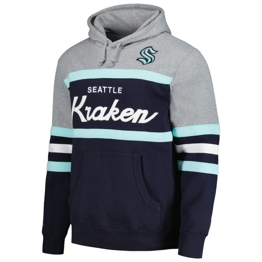 NHL Seattle Kraken Head Coach Pullover Hoodie - Deep Sea Blue/Gray